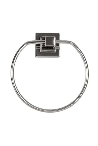 Piramit Yapışkanlı Yuvarlak Havluluk - Metal Havlu Askısı - 1
