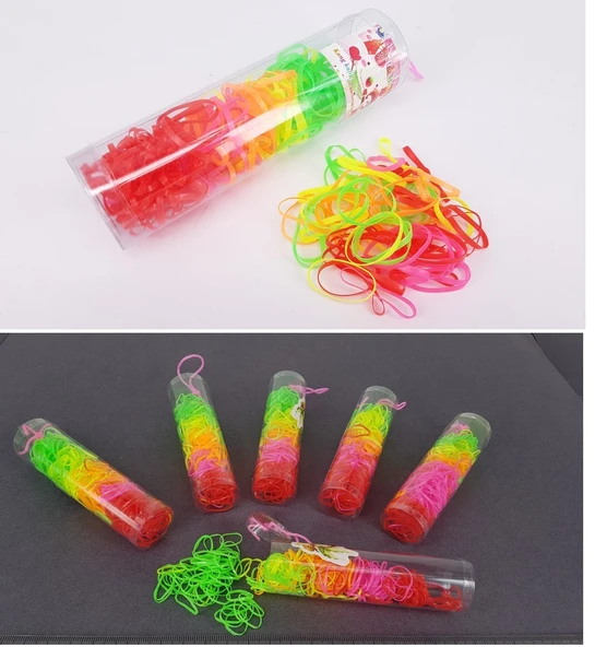 150 Adet Renkli Rainbow Lastik Toka Cimcime Tokası - 4