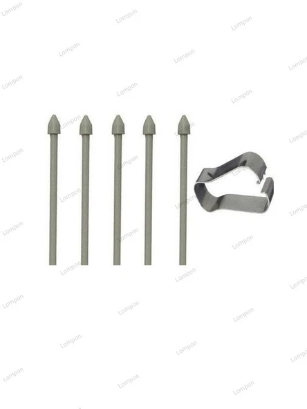 Samsung Galaxy Tab S6 / Tab S6 Lite / Tab S6 LTE / Tab S6 Lite LTE S Pen Kalem Ucu (5 Adet) Gri