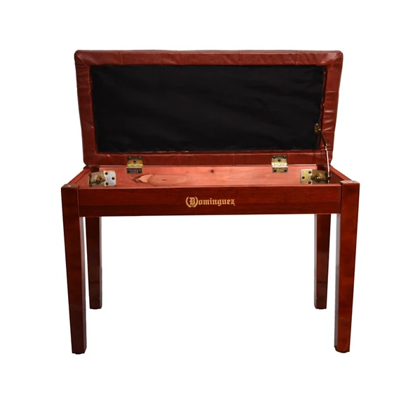 Piyano Aksesuar Koltuk Tabure Çift Kişilik Dominguez Sandık Bölmeli Ceviz DPB115-WN - Resim 12