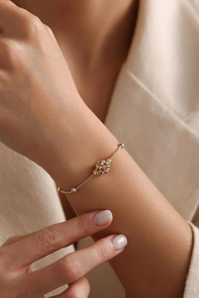 El Yapımı Dorika Kuş Gözü Altın Bileklik - 3