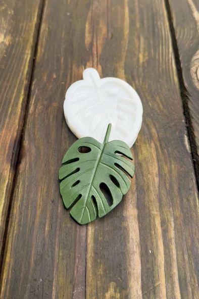Monstera Yaprak Küçük Silikon Mum Kalıbı - 4