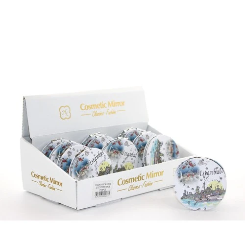 Taşlı İstanbul Tasarımı El Aynası İnce Model 12 ürün görseli