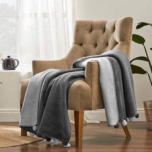 PONPONLU PAMUK BATTANİYE TEK KİŞİLİK 150X200 ZINN-WİNGLOCKEN - Resim 2