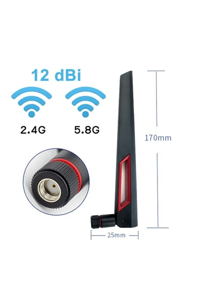 12dbi Dual Band Anten Rp Sma Erkek