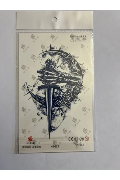 Kral Kanat 3 Hafta Kalıcı 4 Adet Birden Yapıştırma Geçici Dövme Yarı Kalıcı Dövmeler - Resim 3