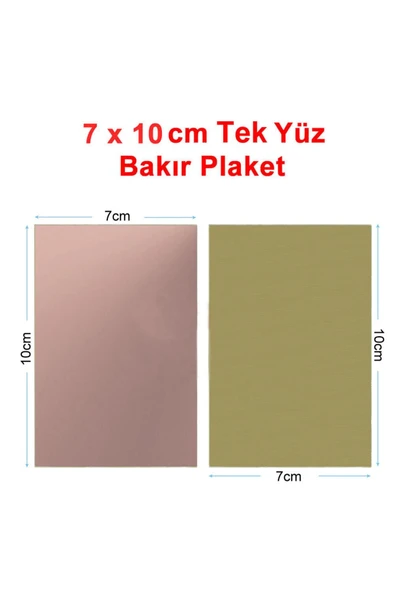 7x10cm Tek Yüz Bakır Pcb