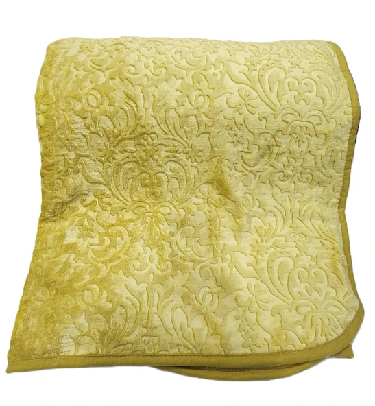 APRİCİTAS BATTANİYE ÇİFT KİŞİLİK EMBOSS HARDAL - Resim 4