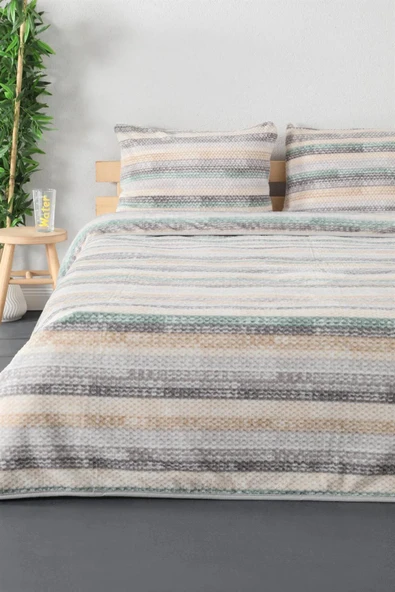 MERİNOS RELAX 3 PARÇA BATTANİYE SETİ COLORLİNES GRİ - 3
