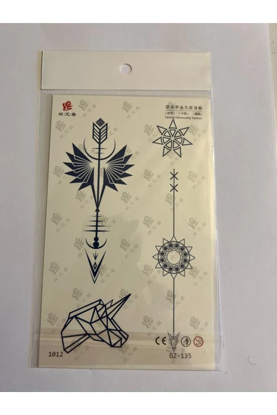 Ok Çapa 3 Hafta Kalıcı 4 Adet Birden Yapıştırma Geçici Dövme Yarı Kalıcı Dövmeler - Resim 2