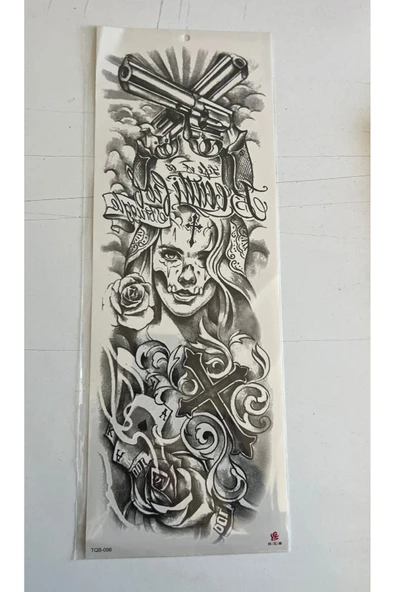 1 Hafta kalıcı 4 Adet Birden Tam Kol Bacak Kaplama 46 cm Geçici Dövme Seti - Resim 2