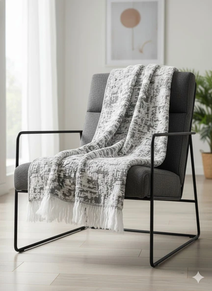 CYL ÇİFT KİŞİLİK ŞÖNİL BATTANİYE ANTRASİT ürün görseli