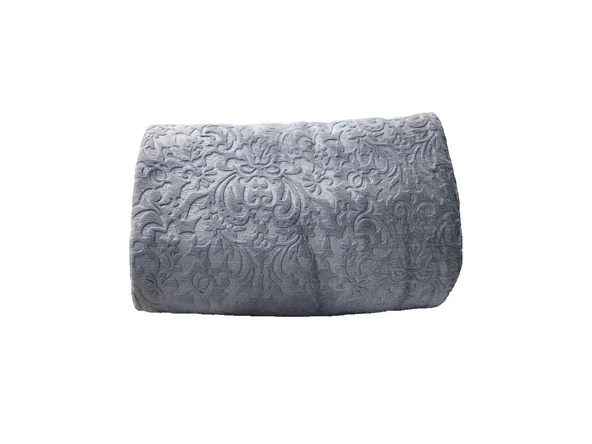 ELEGANT BATTANİYE EMBOSS ÇİFT KİŞİLİK GRİ - Resim 4