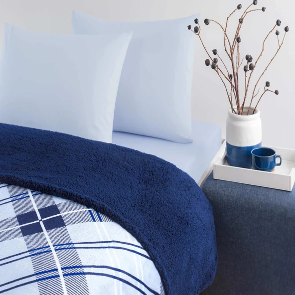 TAÇ WİNTER SET ÇİFT KİŞİLİK RİALTA MAVİ - Resim 2