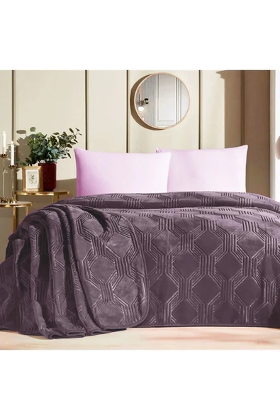 ÖZDİLEK BATTANİYE TEK KİŞİLİK TRENDY KÜL MORU ürün görseli