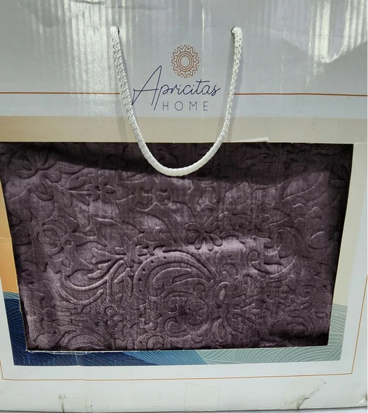 APRİCİTAS BATTANİYE ÇİFT KİŞİLİK EMBOSS KÜLMORU - Resim 5