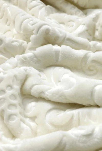 ROMANS EMBOSS TEK KİŞİLİK BATTANİYE KREM - Resim 2