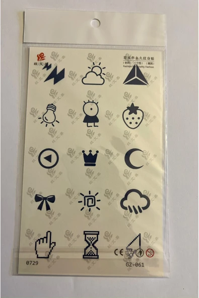 Miniler 3 Hafta Kalıcı 4 Adet Birden Yapıştırma Geçici Dövme Yarı Kalıcı Dövmeler - Resim 3