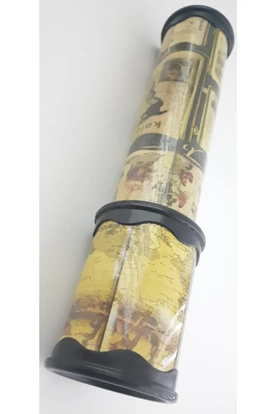 Can Kaleidoscope - Kaleydeskop Karton Çiçek Dürbünü Hareketli 20 cm - Kahverengi Renk - 2