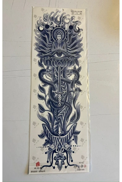 Gemi Göz 3 Hafta Kalıcı 2 Adet Birden Tam Kol Bacak Geçici Dövme 46 cm - Resim 2