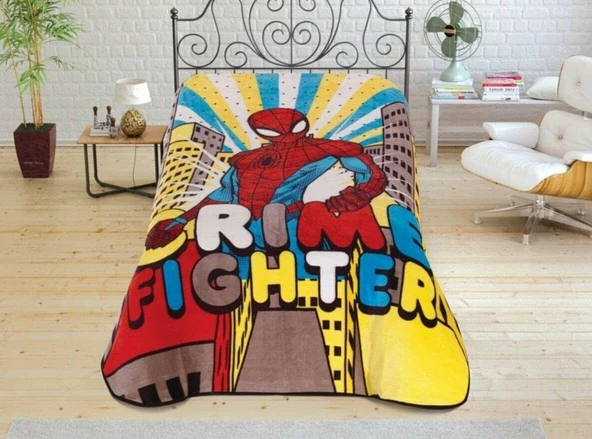 DİSNEY TEK KİŞİLİK BATTANİYE SPİDERMAN CRİME - Resim 2