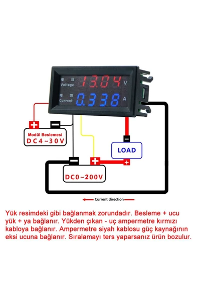 DC 200V 10A Voltmetre M4430 - 2