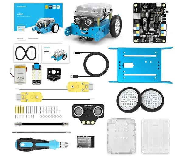 Mbot V1.1 Bluetooth Kiti Mavi Stem Eğitim Robotu