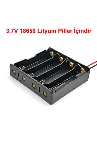 18650 2 Tel 4lü Pil Kutusu Paralel - 5