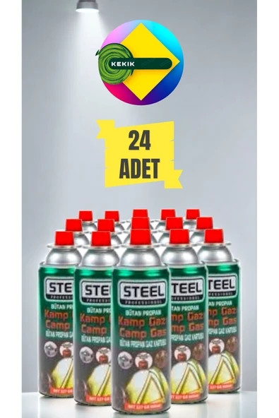 KEKİKDÜKKAN 24'Lü STEEL Kamp Ocak Gazı Kartuşu 227 Gram - 2