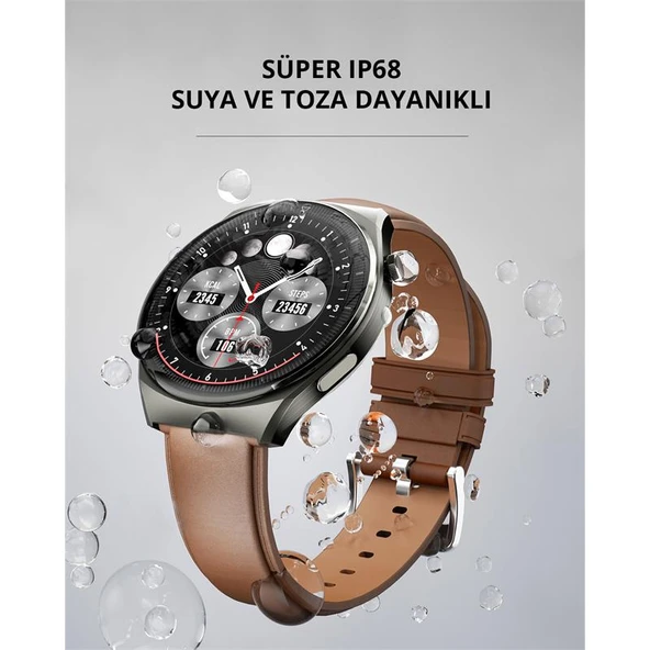 AUKEY SW-2U-GY AKILLI SAAT 3.6CM AMOLED EKRAN VE 15 GÜN PIL ÖMRÜ IP68 GRI - 2
