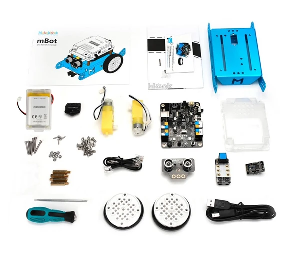 Mbot V1.1 Bluetooth Kiti Mavi Stem Eğitim Robotu - 7