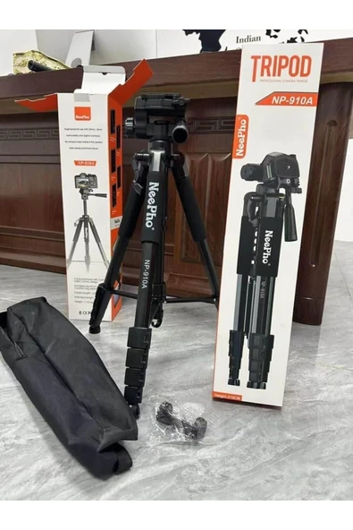 NEEPHO Bluetooth Kumandalı Profesyonel 210 cm Kamera Ve Cep Telefonu Tripodu Taşıma Çantalı Telefon Tutacak - 4