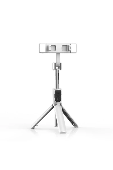 ASFAL Çift Işıklı, Taşınabilir, Bluetooth Kumandalı, Tripodlu Selfie Işığı, 80 cm Mini Boy Selfie Çubuğu - 3