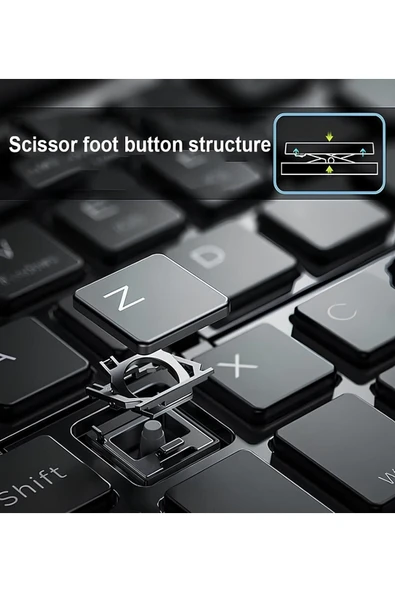 ASFAL Telefon Standı Hediyeli, Katlanabilir, Bluetooth Klavye, Kablosuz, Telefon ve Tablet Klavyesi - 4