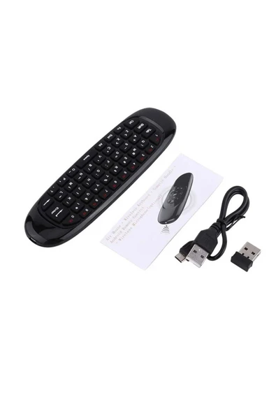 ASFAL Android Akıllı TV, Tablet, Bilgisayar Uyumlu Uzaktan Kumandalı Klavye Kablosuz Mini Klavye - 5