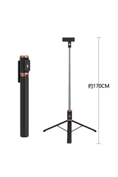 ASFAL Aynalı, Çift Işıklı, Bluetooth Uzaktan Kumandalı Selfie Işığı, 170 cm Tripod, Telefon Selfie Çubuğu - Resim 3