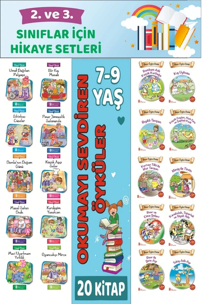 2.ve 3.Sınıflar İçin Okuma Alışkanlığı Kazandıran Mükemmel 20 li  Hikaye Seti 4 ürün görseli 1