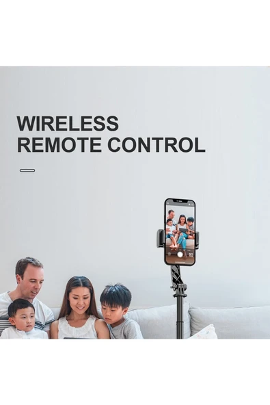 ASFAL 70 Cm Bluetooth Kumandalı Gimbal, Telefon Sabitleyici Selfie Çubuğu, Katlanabilir Taşınabilir Tripod - Resim 3