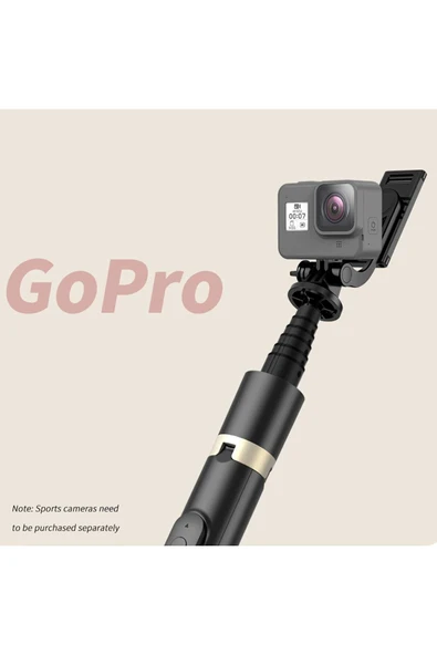 ASFAL Uzaktan Kumandalı 156 Cm Alüminyum Tripod Ve Selfie Çubuğu Telefon, Kamera, Işık Ve Gopro Uyumlu - 4