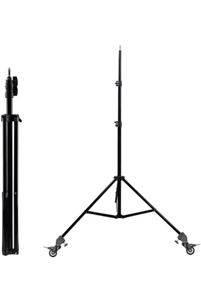 ASFAL 210 cm Tekerlekli Tripod Kamera Ayağı Canlı Yayın, Tiktok Fotoğraf Makinesi ve Telefon Tripod Ayağı - 2