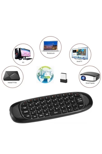 ASFAL Android Akıllı TV, Tablet, Bilgisayar Uyumlu Uzaktan Kumandalı Klavye Kablosuz Mini Klavye - 2