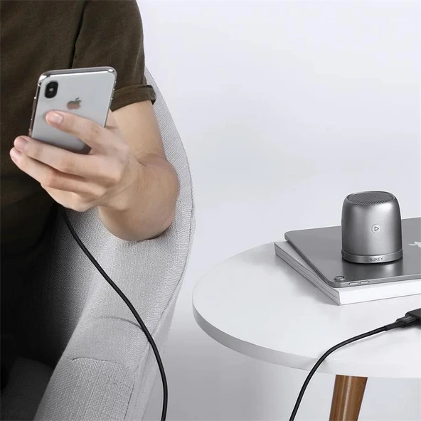 AUKEY CB-BAL7-BK NAYLON ÖRGÜLÜ USB-A LIGHTNING KABLOSU 0.9MT - 3