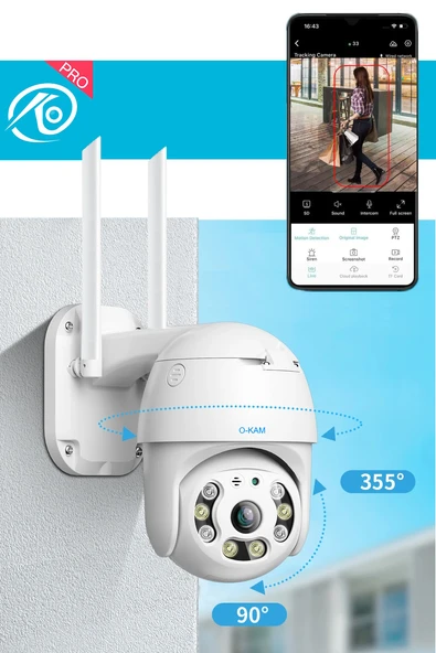 VENTUS VEN3038  360° GÖRÜŞ HAREKETLİ WİFİ WATERPROOF AKILLI GÜVENLİK KAMERASI (OKAM) UYGULAMA - 3