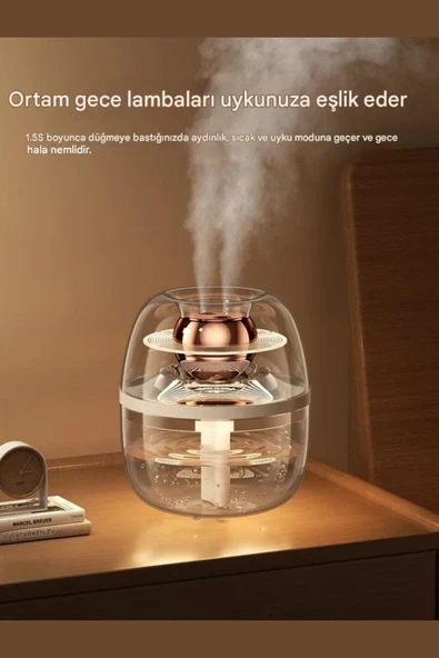 ASFAL İkili Hava Nemlendirici 3L Kapasite Gece Lambası Aroma Difüzör - 2
