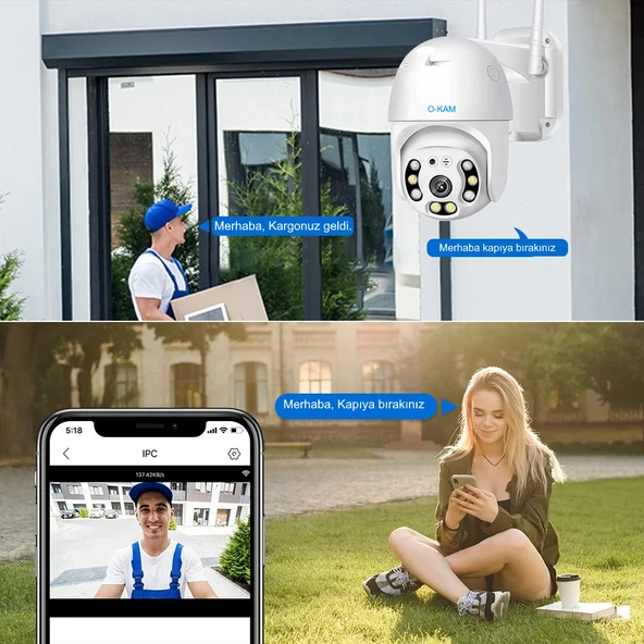 VENTUS VEN3038  360° GÖRÜŞ HAREKETLİ WİFİ WATERPROOF AKILLI GÜVENLİK KAMERASI (OKAM) UYGULAMA - 2