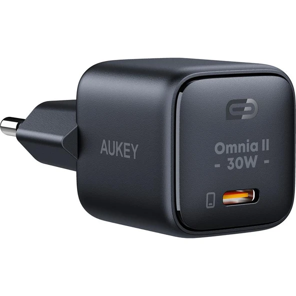 AUKEY PA-B1L-BK 30W OMNIA II MINI GAN TYPE-C PD SARJ ADAPTÖRÜ