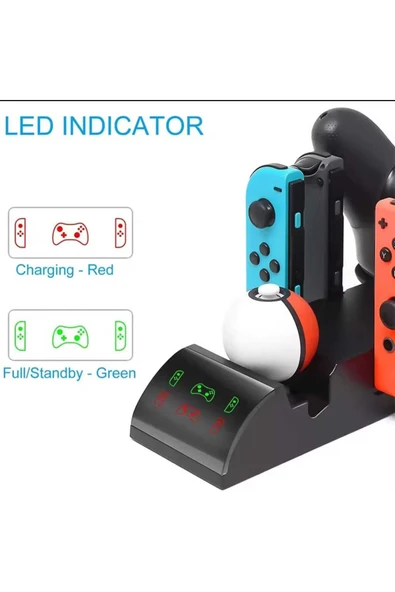 ASFAL Nintendo Switch Aksesuar Düzenleme Standı Nintendo Switch Oled Şarj Standı Kaset, Oyun Düzenleyici - 8