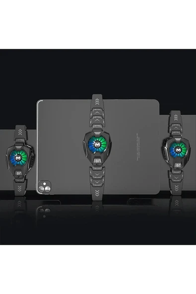 ASFAL Dijital Göstergeli Tablet Soğutucu Gamer Oyuncu Radyatör Soğutma Fanı SİYAH - 5