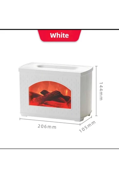 ASFAL 3D Şömine Hava Nemlendirici 270 ml Ateş Görünümlü Nemlendirici Difüzör Buhar Makinesi - 3