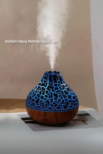 ASFAL Volkan Efektli Aroma Terapi Hava Nemlendirici Renkli Gece Lambası Hava Difüzör 300ml - 2